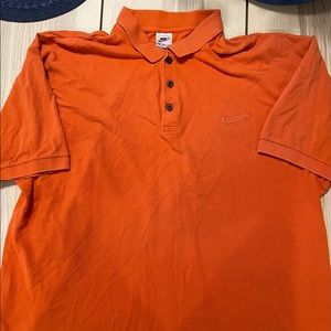 Vintage‎ 90s Nike Orange Faded White Tag Polo